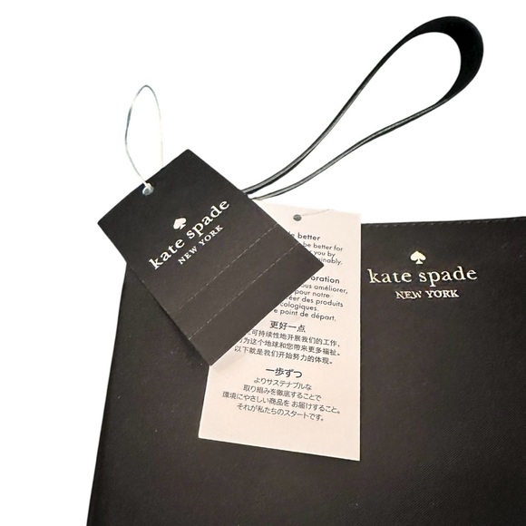 Kate Spade NY Black Medium Chelsea Wristlet Clutch Pouch NWT - Picture 5 of 7